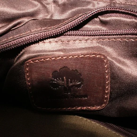 Berchirly Green Brown Canvas Messenger Bag Laptop Lined Buckle Snap Closure - Picture 8 of 12